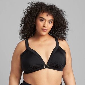 SWIM by Cacique No-Wire Triangle with Ring Detail Bikini Top